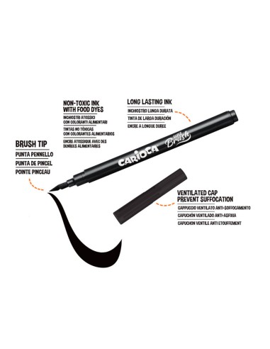 Rotulador carioca super brush caja de 10...