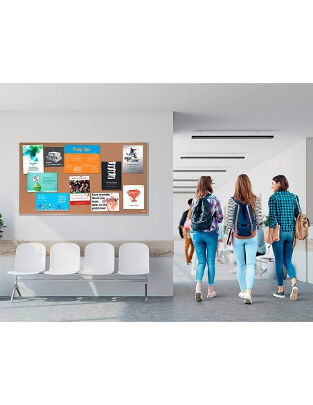 Tablero de anuncios nobo impression pro corcho formato panoramico 55\" 1220x690 mm