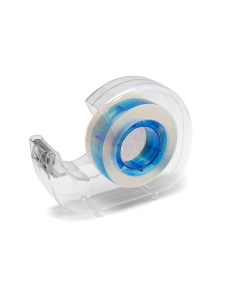 Cinta adhesiva q-connect transparente 25 mt x 18 mm con madril de color pack de 4 unidades