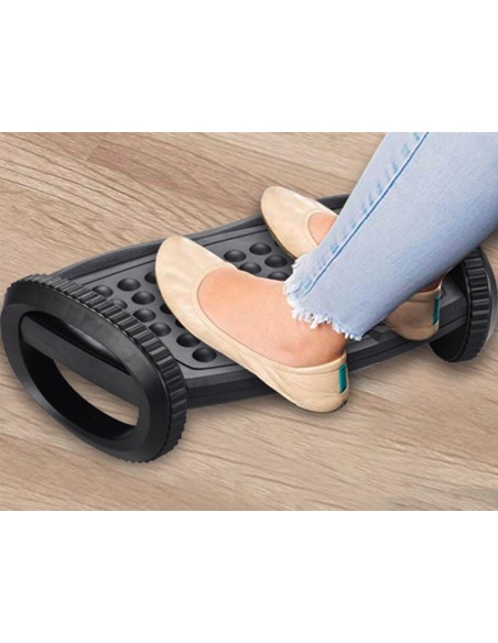 Reposapies q-connect con funcion de balanceo 2 alturas 417x225x135 mm