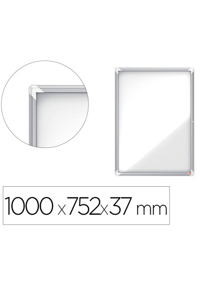 Vitrina de anuncios nobo premium plus magnetica 9 x din a4 1000x752x37 mm