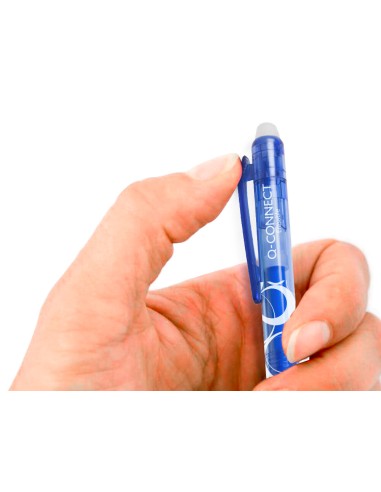 Boligrafo q-connect retractil borrable 0,7 mm...