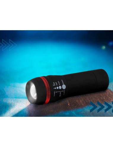 Linterna q-connect kf18749 plastico con zoom 1w...