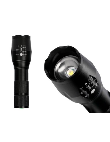 Linterna q-connect telescopica aluminio 5w modo...