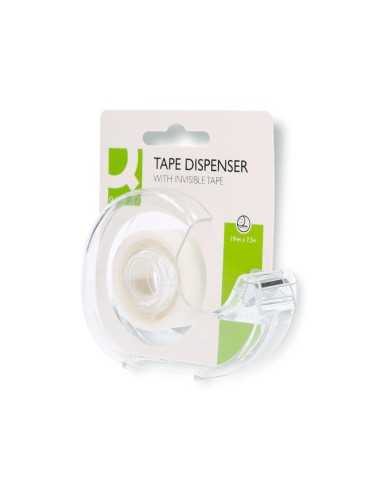 Cinta adhesiva q-connect invisible 7,5 m x 19...