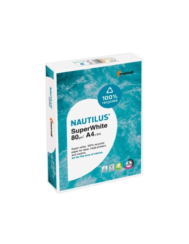 Papel fotocopiadora nautilus superwhite 100%...