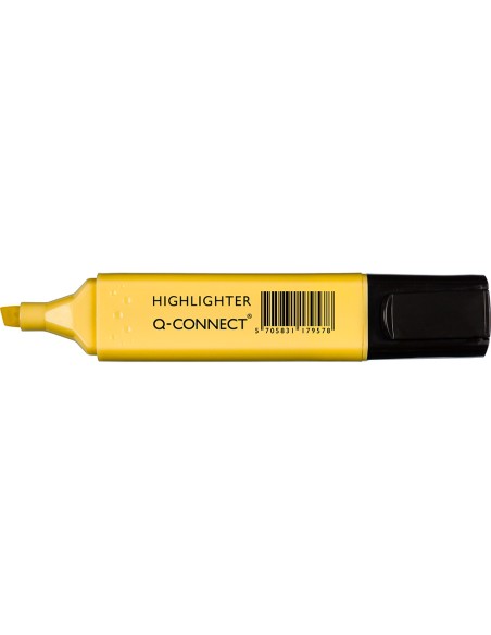 Rotulador q-connect fluorescente pastel punta biselada estuche de 6 unidades colores surtidos