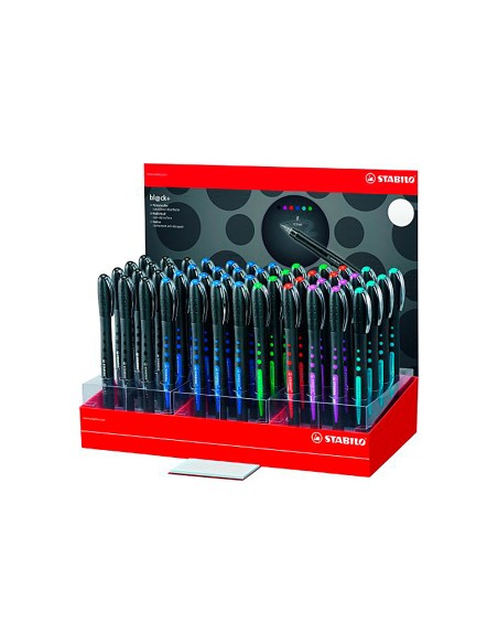 Rotulador stabilo roller ball bl@ck 0,3 mm expositor de 48 unidades colores surtidos