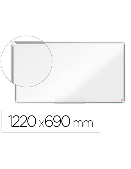 Pizarra blanca nobo premium plus acero lacado formato panoramico 55\" magnetica 1220x690 mm