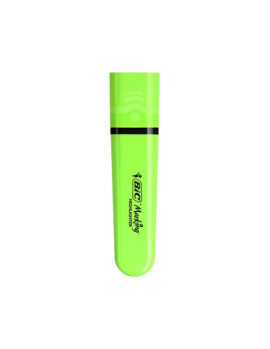 Rotulador bic flat fluorescente verde neon caja...
