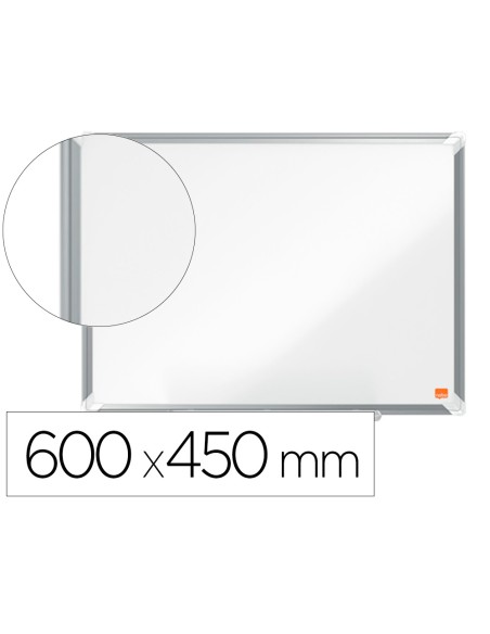 Pizarra blanca nobo premium plus acero vitrificado magnetica 600x450 mm