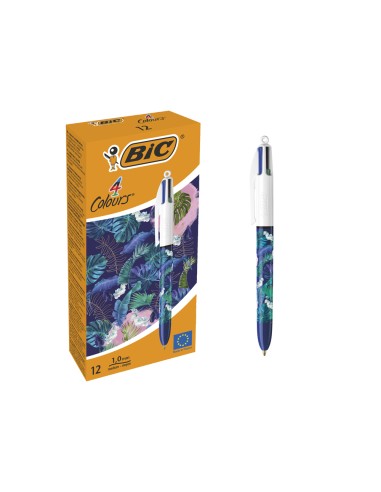 Boligrafo bic cuatro colores botanico punta de...