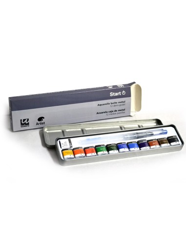 Acuarela artist start caja metal 12 colores...