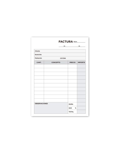 Talonario liderpapel facturas 8º original y 2...