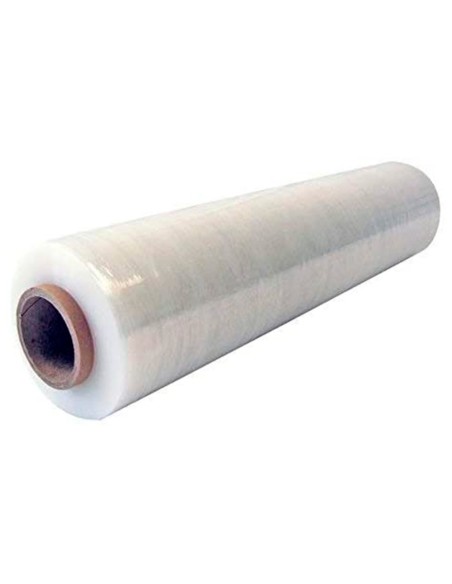 Film extensible q-connect manual ancho 500 mm largo 145 m espesor 23 micras transparente