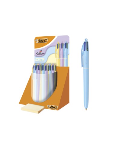 Boligrafo bic cuatro colores pastel punta de 1...