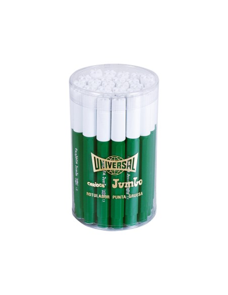 Rotulador carioca jumbo verde punta gruesa bote de 30 unidades