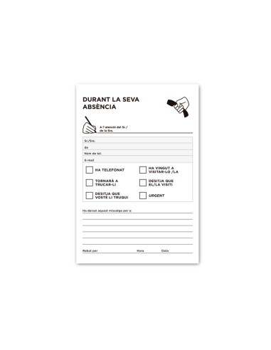 Talonario liderpapel ausentes octavo original...