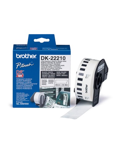 Cinta de papel continuo brother dk-22210 para...