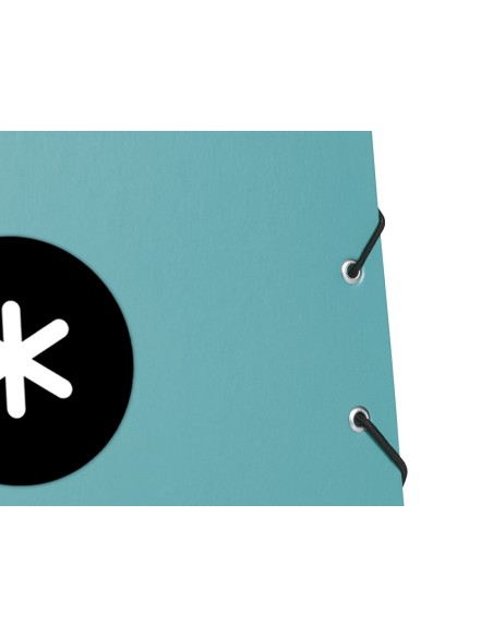 Carpeta antartik gomas a4 3 solapas carton forrado color menta