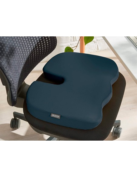 Cojin de asiento leitz active ergo cosy color gris 355x75x455 mm