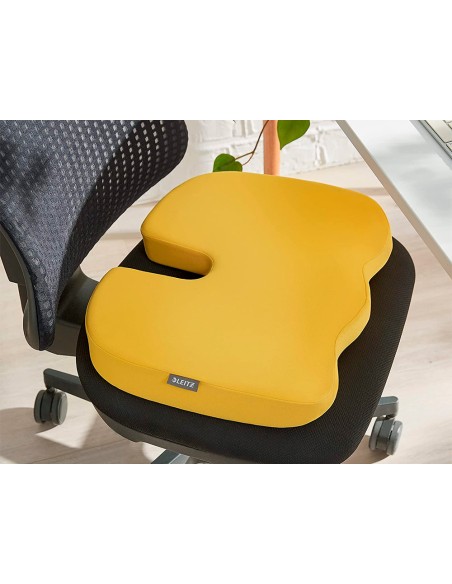 Cojin de asiento leitz active ergo cosy color amarillo 355x75x455 mm