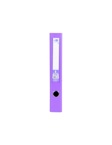 Archivador de palanca liderpapel folio documenta forrado pvc con rado lomo 52 mm lila compresor metalico