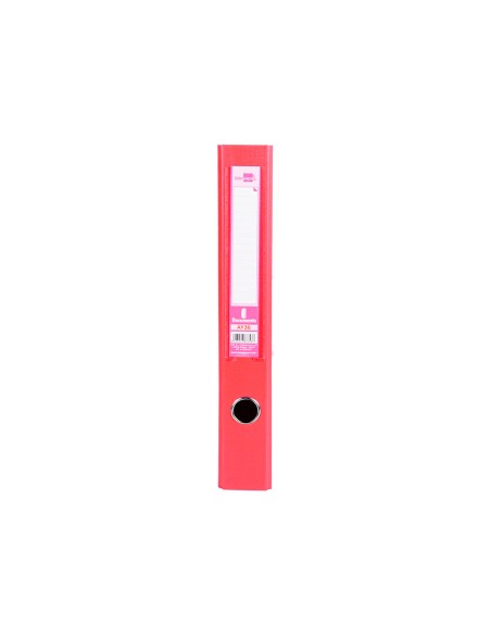Archivador de palanca liderpapel folio documenta forrado pvc con rado lomo 52 mm rojo compresor metalico