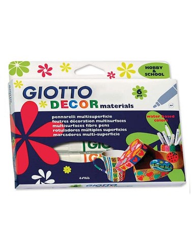 Rotulador giotto decor materials caja de 6...