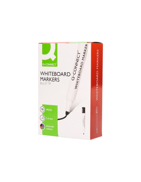 Rotulador q-connect pizarra blanca colores surtidos punta redonda 3 mm