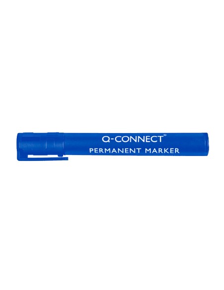 Rotulador q-connect marcador permanente azul punta redonda 3 mm