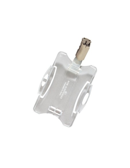 Identificador abierto con pinza giratoria durable uso vertical/horizontal 54x85 mm