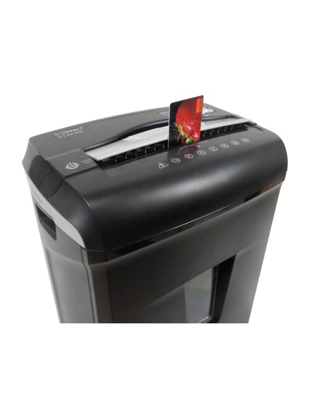 Destructora de documentos q-connect antiatascos capacidad de corte 12 h clips grapas y tarjetas 14l