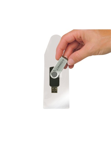 Funda autoadhesiva q-connect para memorias usb...