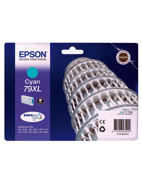 Ink-jet epson 79xl wf 4630 / 4640 / 5110 /-5190 / 5620 / 5690 cian - 2.000 pag-
