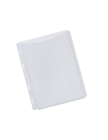 Funda multitaladro q-connect con fuelle din a4 pvc 180 mc bolsa de 5 unidades