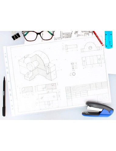Funda multitaladro q-connect din a3 apaisada 80...
