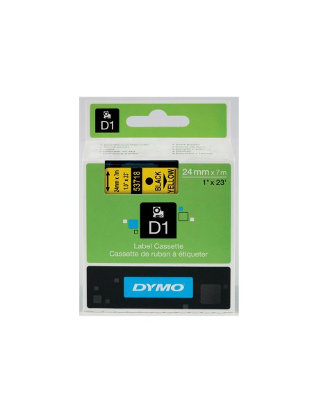 Cinta dymo 1000 negro-amarillo 24 mm x 7 m d1