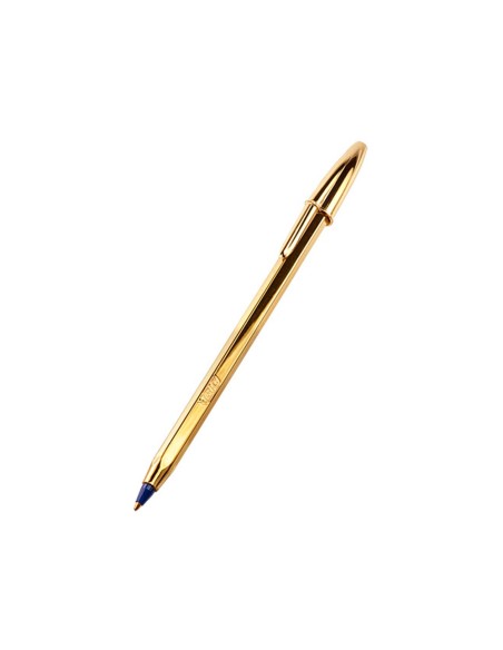 Boligrafo bic cristal celebration oro tinta azul unidad