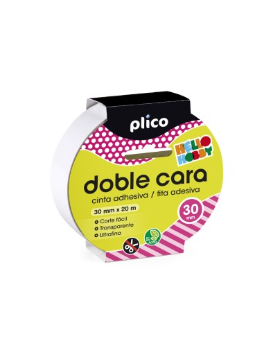 Cinta adhesiva plico doble cara 20 m x 30 mm