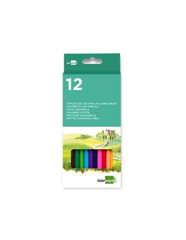 Lapices de colores acuarelables liderpapel caja...