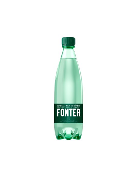Agua mineral natural con gas fonter botella de 500 ml