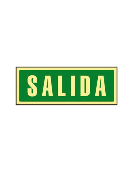 Pictograma syssa señal de salida en pvc fotoluminiscente 320x160 mm