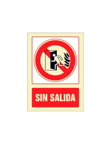Pictograma syssa señal de no hay salida en pvc...