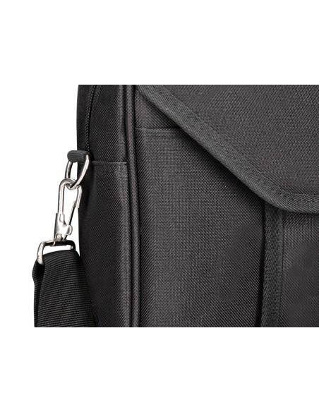 Maletin para portatil q-connect 15,4\" negro 1 asa 2 bolsillos exteriores medidas 390x290x90 mm