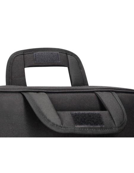 Maletin para portatil q-connect 15,4\" negro 1 asa 2 bolsillos exteriores medidas 390x290x90 mm
