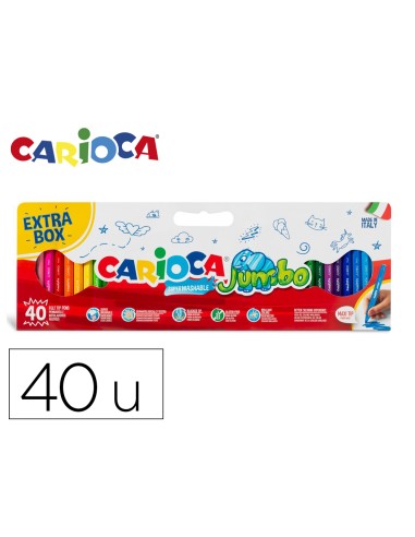 Rotulador carioca jumbo punta gruesa caja de 40...
