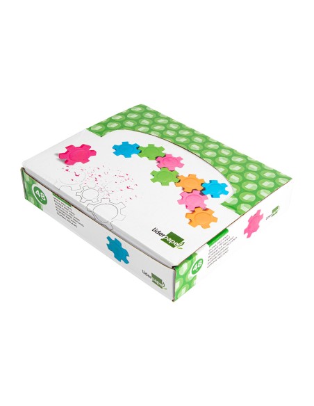 Goma de borrar liderpapel mecano con forma de rueda colores surtidos