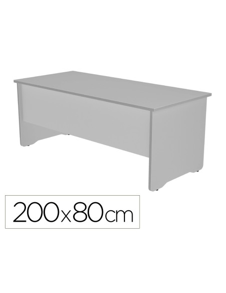 Mesa de oficina rocada work 2004ab02 gris/gris 200x80 cm