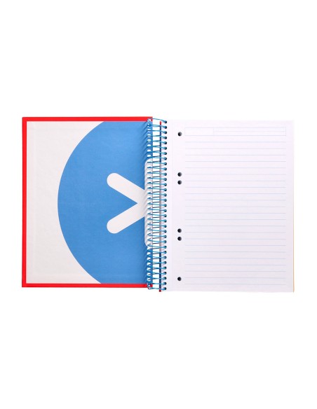 Cuaderno espiral a5 micro antartik tapa forrada 120 h 100g horizontal 5 bandas6 taladros colores surtidos